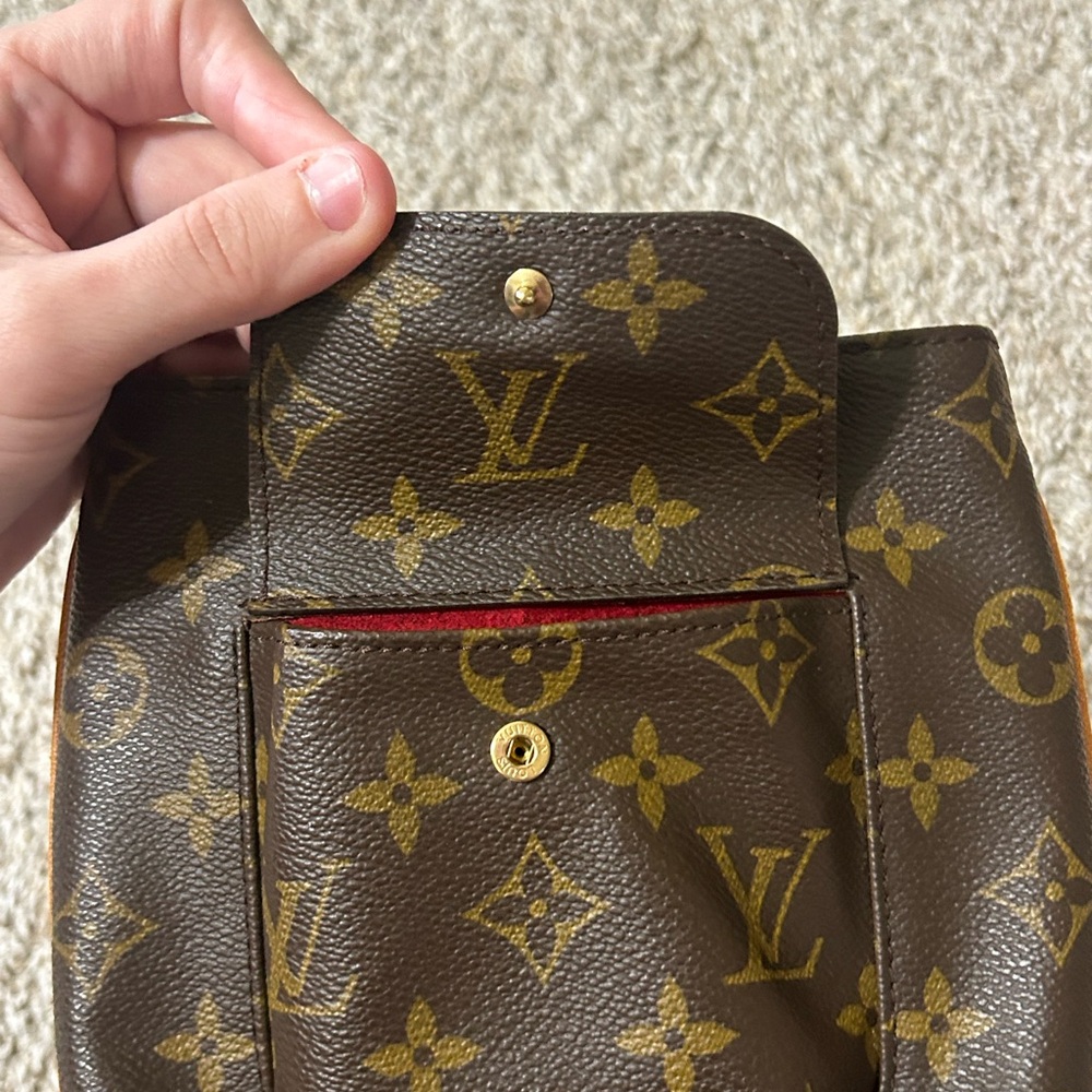 Authentic Louis Vuitton Partition Bag Monogram Pouch Canvas Classic Clutch Red - Picture 2 of 15